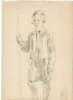 Урманче Баки Идрисович. Портрет пионерки со знаменем